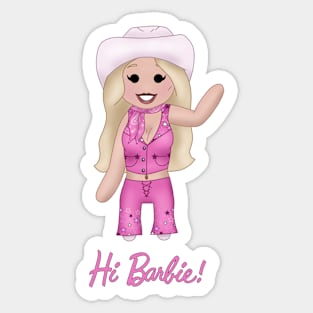 Hi Barbie Chibi Sticker